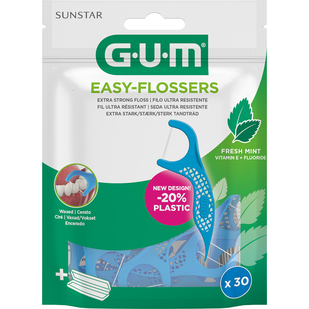GUM EASY-FLOSSERS Zahnseidesticks 30 Stück Packung