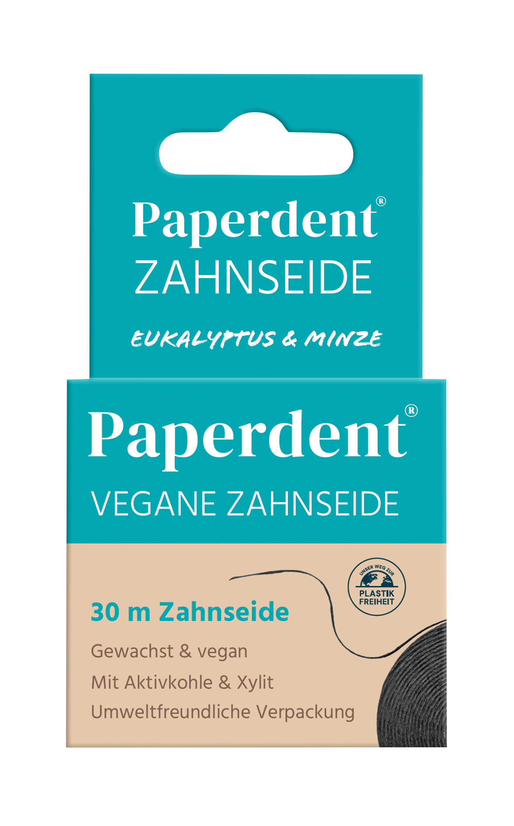 Paperdent vegane Zahnseide Eukalyptus-Minze, 30 Meter